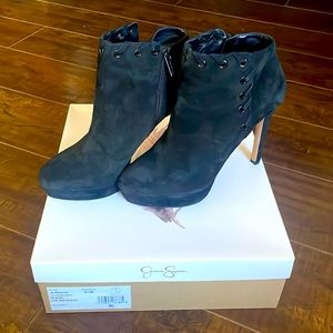 Jessica Simpson REECIE black suede boots 8.5